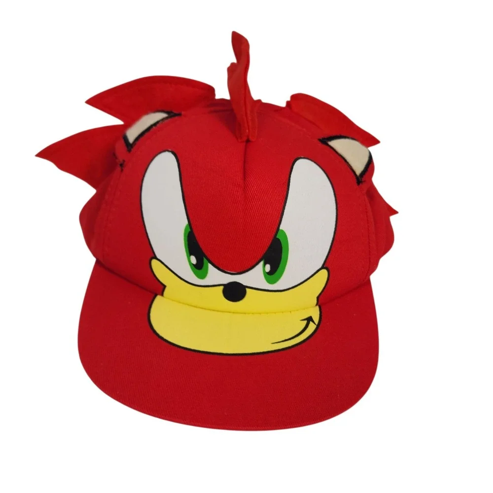 Sonic The Hedgehog Red Spiky‎ Face Baseball Cap Kids Youth Adjustable